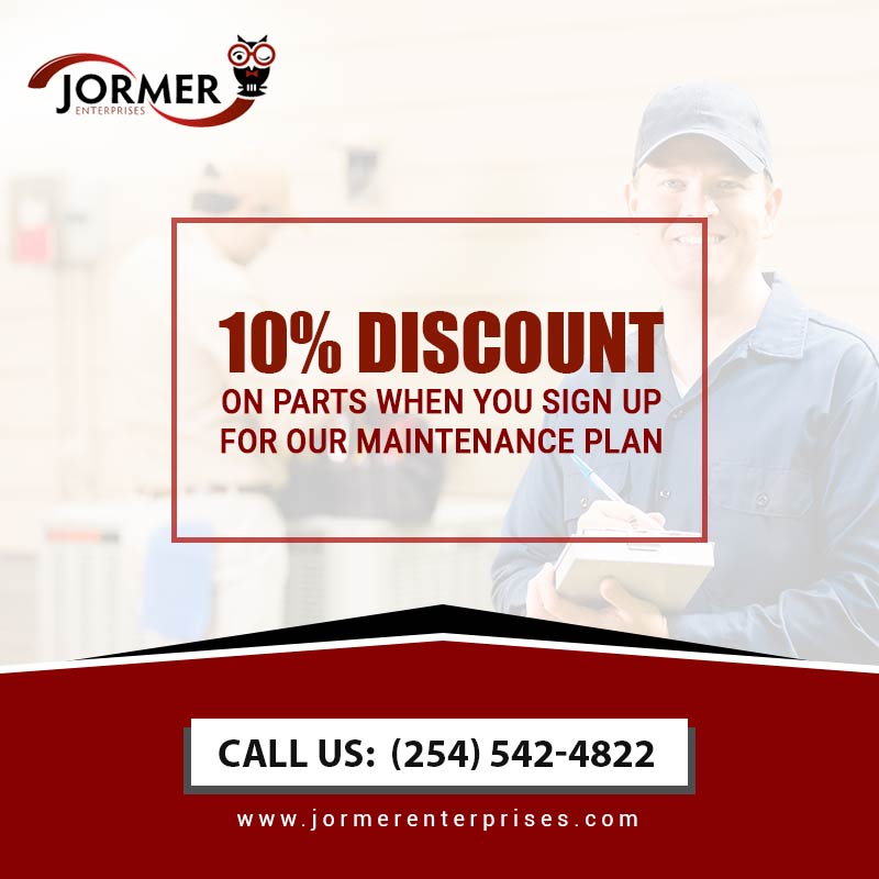 10% Discout On Parts When You Sign Up For Our Maintenance Plan